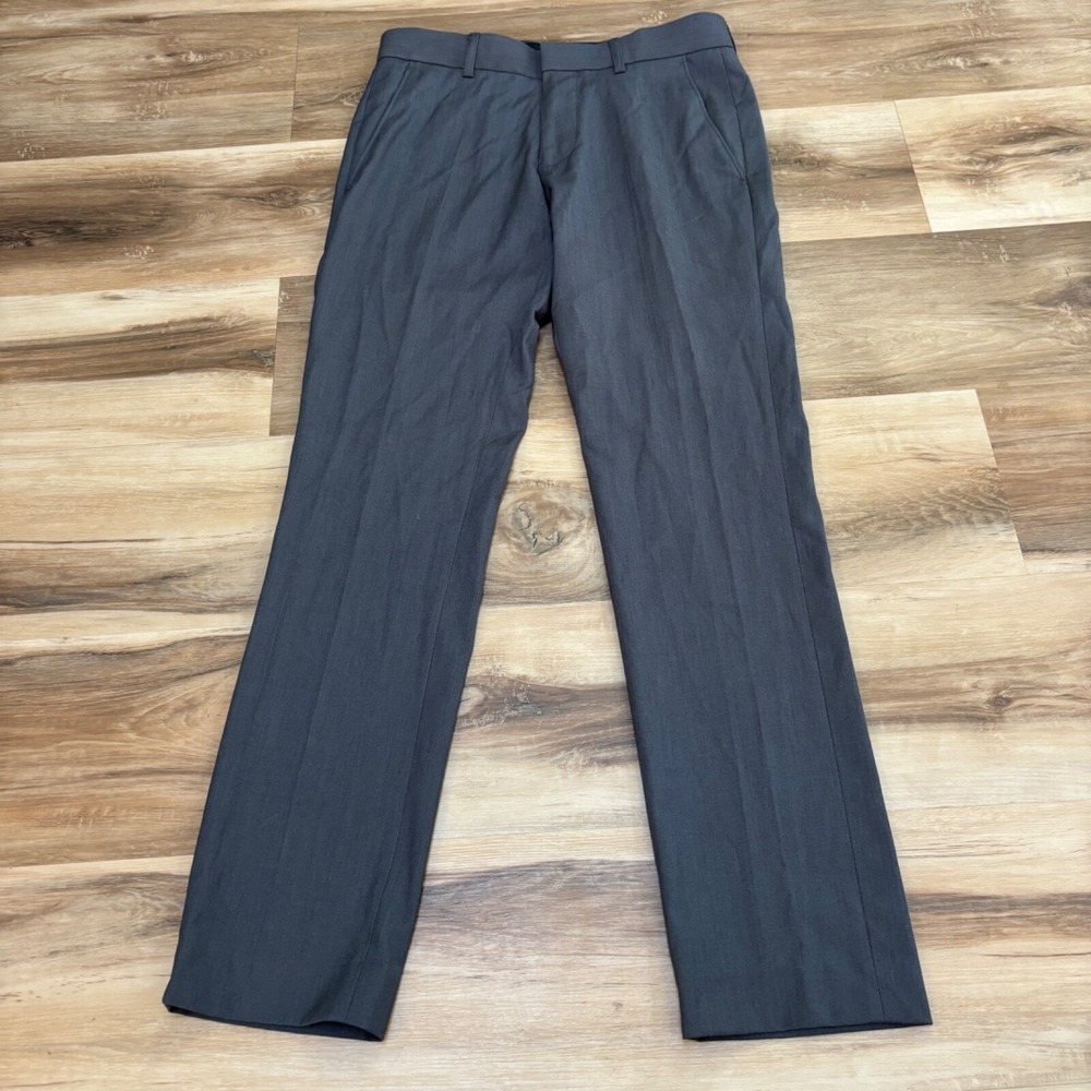 Topman Dress Pants 28S Skinny Fit Trousers Poly Viscose Grey 87T20KGRY